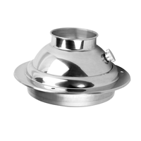 Diffuseur à œil de bœuf réglable en acier inoxydable 304/201 argenté, style victorien, avec buse à jet moderne pour ventilation, utilisation extérieure et intérieure, aéroport