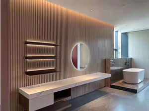 Panel de pared decorativo WPC de diseño moderno Venta caliente de fábrica con precio <span class=keywords><strong>barato</strong></span> para decoración de pared y decoración del hogar Paneles de pared WPC - Product Image 6