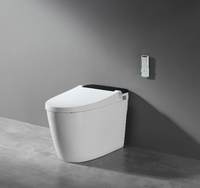 Kloset Bidet Otomatis Pintar dengan Sistem Siram Otomatis, Layar LED, Remote Control, Konstruksi Keramik S-Trap