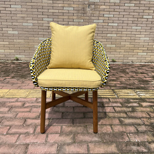 Chaise <span class=keywords><strong>de</strong></span> jardin <span class=keywords><strong>de</strong></span> haute qualité pour usage commercial, en teck et rotin tressé, pour l'extérieur - Product Image 5
