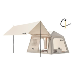 Tenda gonfiabile esterna portatile per 2-4 persone che si comportano in quattro stagioni impermeabile per famiglie campeggio tenda tetto stile - Product Image 1