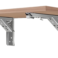 Support triangulaire en acier inoxydable WEKIS de 8 à 14 pouces pour table, banc, étagère pliante murale