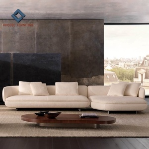 أحدث أريكة قطاعية فاخرة منحنية لعام <span class=keywords><strong>2026</strong></span> لغرفة معيشة كبيرة، بتصميم عصري على شكل عناق، تخطيط وحداتي، أثاث منزلي راقي - Product Image 4