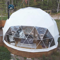 Tente géodésique dôme de glamping Salle à manger Tente dôme de luxe en PVC Airbnb Resort