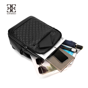 Универсальный рюкзак из искусственной кожи для профессионалов, большой вместимости, с USB-портом для зарядки, водонепроницаемый, легкий, для ноутбука, для поездок на работу - Product Image 4