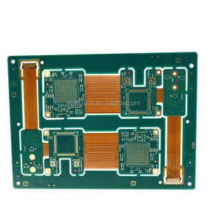 10 camadas 0.1mm perfuração a laser HDI rígida-flex pcb placa de circuito