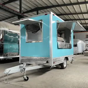 Fabrieksoutlet Hot Selling Multifunctionele Mobiele Vierkante Stijl Fastfood Snack Alcohol Drankdranken Ijs Trekwagen