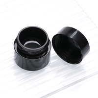 Nouveau design – Pots en plastique noirs vides 5G pour nail art, contenants personnalisés pour colle cosmétique et gel