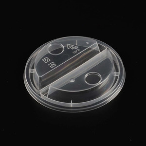 Gobelets jetables en plastique PP transparent pour café, jus, smoothie, gobelets à double compartiment, moitié et moitié, gobelets à bulles de thé Boba avec couvercle - Product Image 4