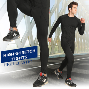 Ropa deportiva transpirable y elástica de alto rendimiento para hombres con joggers ajustados - Product Image 4