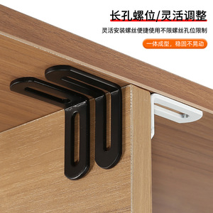 Support d'angle réglable anti-basculement à 90 degrés, connecteur de meuble en acier laminé à froid pour étagère en fer - Product Image 3