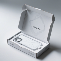 Caja personalizada para teléfono móvil, caja de embalaje, caja de cartón para teléfono, productos impresos 3c, envío por correo, embalaje de papel con gancho para colgar