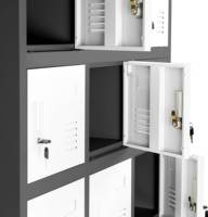 Casier en acier à 18 compartiments Casier d'ouvriers de stockage privé Casiers d'ouvriers de stockage privé