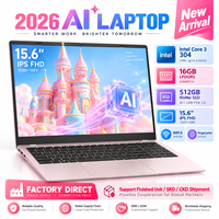OEM Kundenspezifisches Rosa 15,6 Zoll Intel Core 3 304 Laptop LPDDR5 16GB Fingerabdruck Business Studenten Damen Notebook Ordenador Portatil