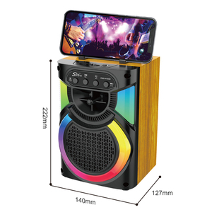 ลำโพงบลูทูธไร้สาย ZQS14103W ใช้แบตเตอรี่ ไฟ LED RGB สำหรับงานปาร์ตี้ ดีเจ พร้อมไมโครโฟนสเตอริโอ ซับวูฟเฟอร์เสริม - Product Image 4
