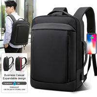 Sac à dos scolaire extensible étanche avec logo personnalisé sac à dos pour ordinateur portable sacs de voyage d'affaires pour garçons pour hommes
