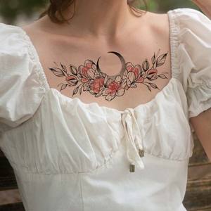 Autocollant temporaire pour <span class=keywords><strong>tatouage</strong></span> corporel, autocollant factice pour pochoir, imperméable, coloré, beau, sexy, à fleurs, pour les <span class=keywords><strong>bras</strong></span> et le dos, populaire - Product Image 1