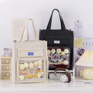 Bolsa de Almacenamiento de Papelería Portátil de Lona con Cierre, Multifuncional, de Gran Capacidad, para Estudiantes, Formato A4, de Tela Oxford - Product Image 2