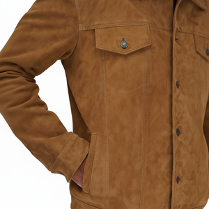 Blouson de moto d'hiver pour hommes personnalisé du fabricant en cuir brun pour temps froid - Product Image 1