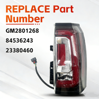 Nouvel ensemble de feux arrière LED rouges pour GMC Yukon 2015-2020, feux de freinage, clignotants, feux de stationnement, pièces d'éclairage extérieur de voiture
