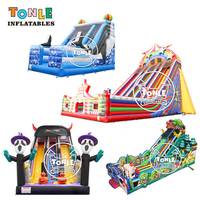 Glissade gonflable TONLE, nouveau design, personnalisable, commerciale, simple ou double piste, pour enfants et adultes