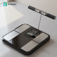 Pèse-personne intelligent FG2504WB à huit électrodes, détection de la fréquence cardiaque à double fréquence pour le contrôle via l'application Fitdays