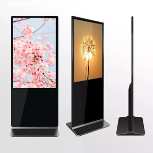Stan lantai LCD interaktif Tampilan Iklan Digital <span class=keywords><strong>Totem</strong></span> 55 inci layar sentuh dalam ruangan kios untuk mal belanja