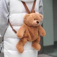 Usine personnalisé animal en peluche sac à dos ours en peluche singe lapin kangourou sac d'école pour enfants cadeaux