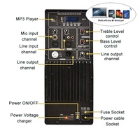 Sistema de Sonido Profesional para DJ con Subwoofers Inalámbricos, Karaoke, Control Remoto, Soporte para Tarjeta de Memoria, Carcasa de Plástico, Compatible con Computadora