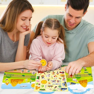 Autocollants statiques imperméables pour enfants, animaux de la ferme, livres d'activités de jeu d'association pour tout-petits, filles, garçons, enfants d'âge préscolaire - Product Image 5
