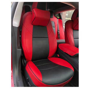 Gadgets de protection décoratifs d'intérieur en cuir Pu, housse de siège d'accessoires d'intérieur de voiture pour <span class=keywords><strong>Tesla</strong></span> modèle <span class=keywords><strong>3</strong></span> - Product Image 6