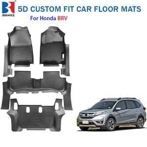 พรมปูพื้นรถยนต์ TPE 5 มิติ แบบสั่งทำพิเศษสำหรับ Honda <span class=keywords><strong>BRV</strong></span> พวงมาลัยขวา ป้องกันน้ำ กันลื่น สำหรับทุกสภาพอากาศ จากโรงงานโดยตรง - Product Image 1