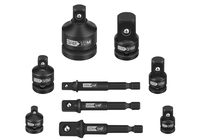 8 pièces adaptateur de douille à impact et ensemble de réducteur douille commune jeu d'extension pivotant jeu de Conversion de clé adaptateurs de douille de verrouillage