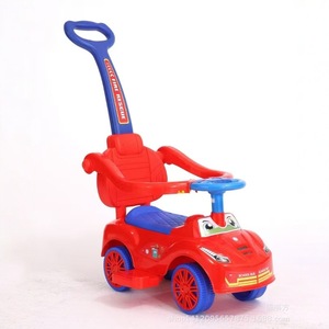 Pink Cartoon Push Walker Toy Car For Toddlers 1-3 Years Musical Ride On Vehicle With Steering Wheel And Handle - Product Image 2