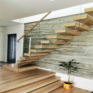Ace Finely Processed Invisible Steel Stringer Escalera flotante <span class=keywords><strong>Escaleras</strong></span> en voladizo ocultas Escalones de madera Escalera flotante - Product Image 3