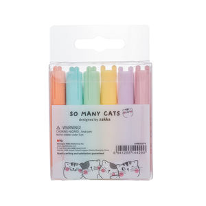 M & G — Mini illuminateur couleur <span class=keywords><strong>Pastel</strong></span>, assortiment de 6 couleurs assorties, stylo et marqueur, fourniture de papeterie pour enfants et étudiants - Product Image 5