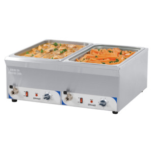 Bain-marie double GN 1/1 avec robinets de vidange de 150 mm – Bain-marie double de qualité supérieure - Product Image 1