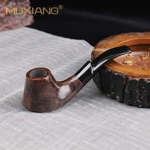 Muxiang Briarwood Pipe Bent Type Hand Carved Tobacco Pipe Custom Made For Smoking - Product Image 2