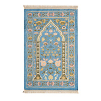 Tapis de prière musulman rembourré et lavable, style persan, fabriqué en Chine, populaire, pour la maison et la voiture, en polyester antidérapant