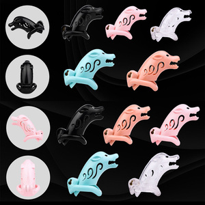 Jaula de castidad de resina Animal elegante y cómodo Bloqueo de castidad masculina jaula para pene Bloqueo de esperma masculino SM pareja juguetes sexuales al por mayor - Product Image 1
