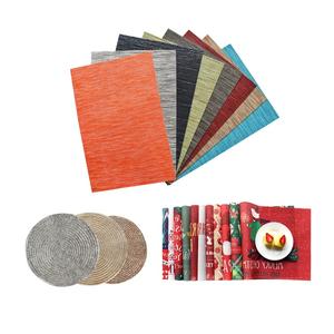 古典的なスタイル<span class=keywords><strong>PVC</strong></span>織りコースター抗菌カビ防止プレースマット滑り止め西洋食品マット断熱テーブルマット - Product Image 1