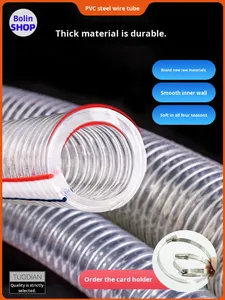 Modèle épaissi de 25 <span class=keywords><strong>mm</strong></span> en PVC renforcé de fil d'<span class=keywords><strong>acier</strong></span>, transparent, résistant à l'huile, au gel et aux hautes températures - Product Image 3