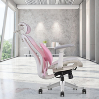 Chaise de bureau économique moderne avec appui-tête réglable 4D, dossier haut en maille, pivotante, réglable en hauteur, ergonomique, soutien lombaire automatique, base en acier