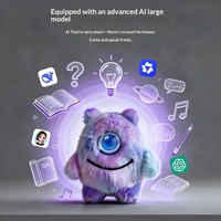 Ours en peluche intelligent interactif vocal AI de 5 pouces, transfrontalier, avec yeux LED, compagnon émotionnel, poupée robot, animal électronique