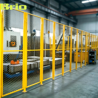 Panneaux de clôture de protection industrielle en treillis métallique Brio pour ateliers, barrières de sécurité anti-rouille pour machines et robots