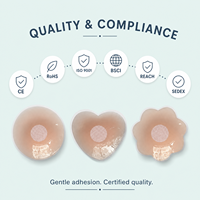 Cache-tétons adhésifs en silicone réutilisables et invisibles pour femmes, couvre-tétons sexy