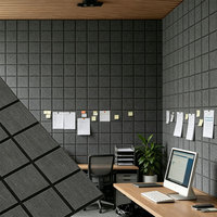 Isolation acoustique supérieure moderne en fibre de polyester 100% ignifuge et écologique, placage carré, pour hôtels et écoles, épaisseur 9mm/12mm