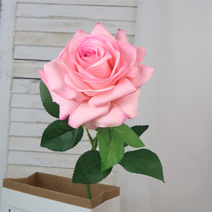 Artificial <strong>Roses</strong> <strong>Flowers</strong> Realistic Blossom <strong>Roses</strong> Real Touch Silk <strong>Rose</strong> <strong>Single</strong> Fake <strong>Flower</strong> Long Stem Bouquets for Home Decor - Product Image 3