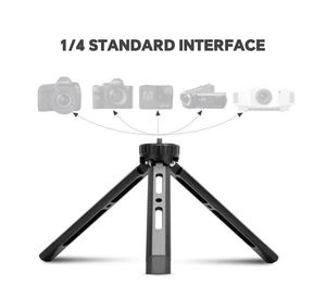 Mini trépied en métal robuste réglable en aluminium Mini trépied portable de bureau pour appareils photo reflex numériques Stabilisateur Lumière LED - Product Image 5