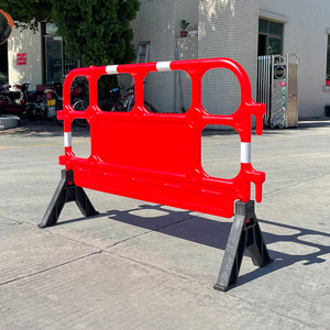 Barrera de Plástico HDPE Moldeada por Soplado 1350A, Barrera de Seguridad de Plástico para Control de Multitudes con Panel Publicitario - Product Image 3